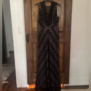 Long back lace dress